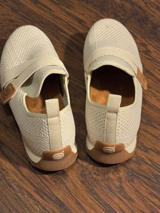 Born Women's Knit Slip-On Sneakers in Cream with Tan Accents - Picture 9 of 12